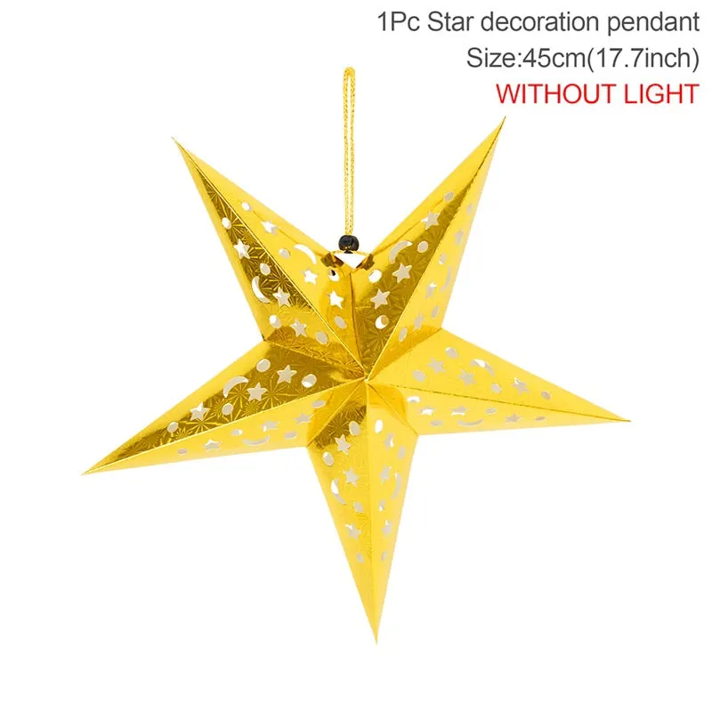 Eid Mubarak Hollow Out Star Hanging Pendant Ramadan Decorations For Home Islam Muslim Light Gifts Eid Al Adha DIY Birthday Party
