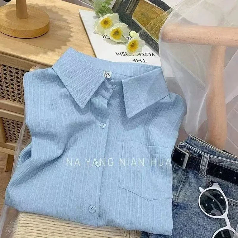 Uveng Uveng And Autumn 2025 New Shirt Jacket Women's Design Sense Lazy Style Korean Version Of Loose Long Shirt Tide