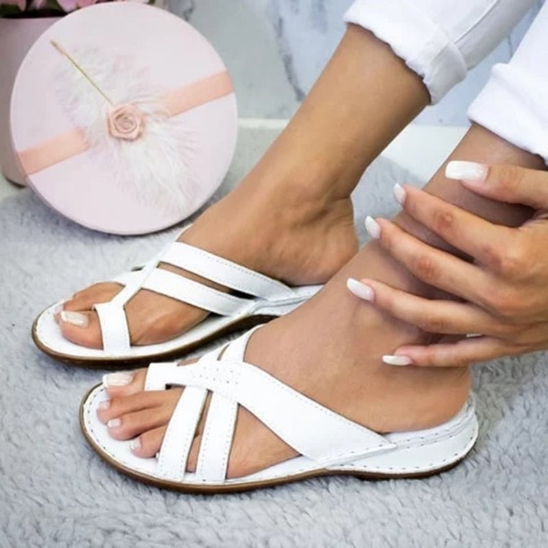 Women Sandals Rome Style Summer Sandals For 2020 Flip Flops Plus Size 36-43 Flat Sandals Beach Summer Zapatos Mujer Casual Shoes