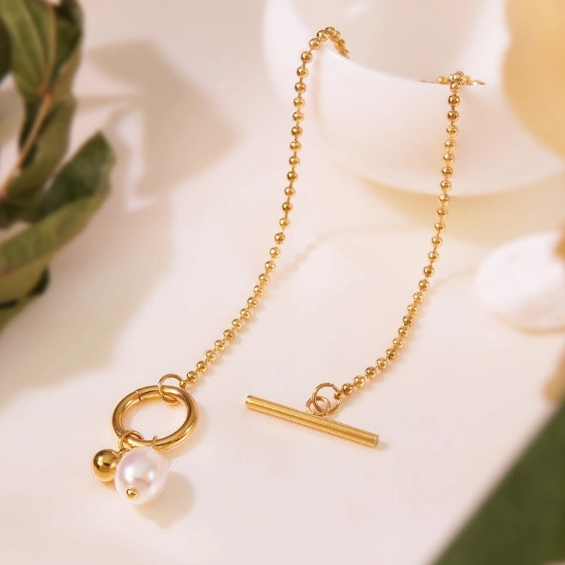 One Necklace 304 Stainless Steel 18K Gold Plated Minimalist OT Buckle Necklace Suitable For Women To Wear At Birthday Party Or Date