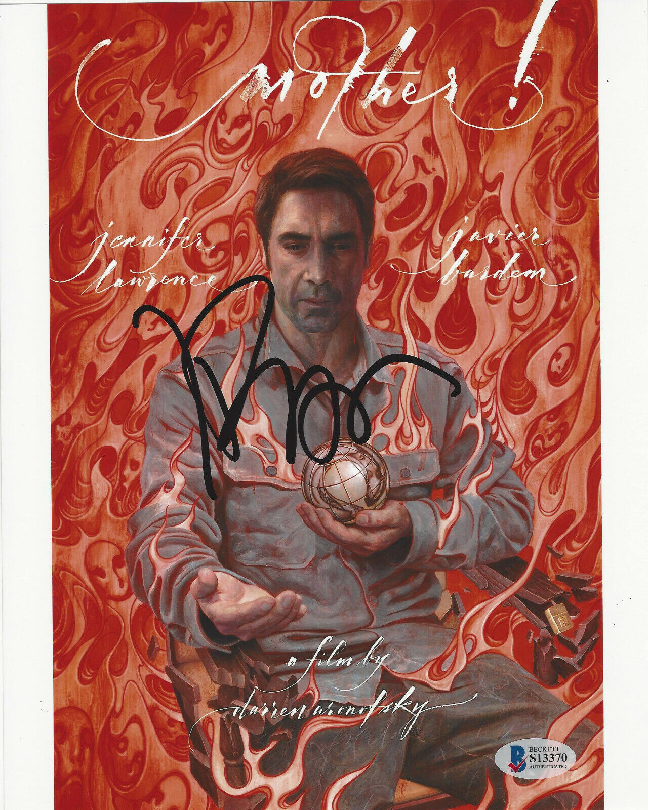 JAVIER BARDEM SIGNED AUTHENTIC MOTHER! 8X10 Photo Poster painting SKYFALL ACTOR BECKETT COA BAS