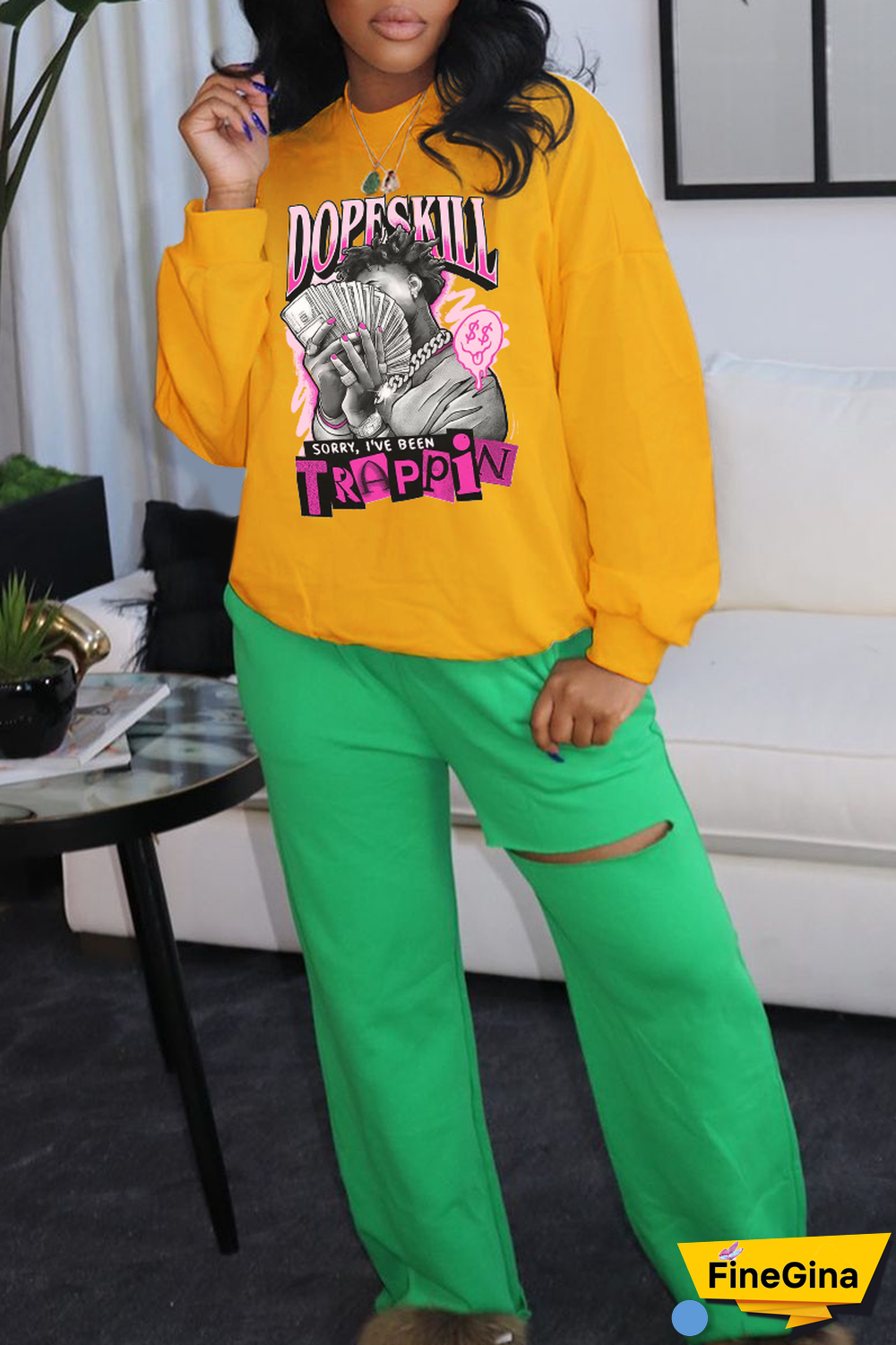 Blue Casual Daily Print Patchwork O Neck Tops