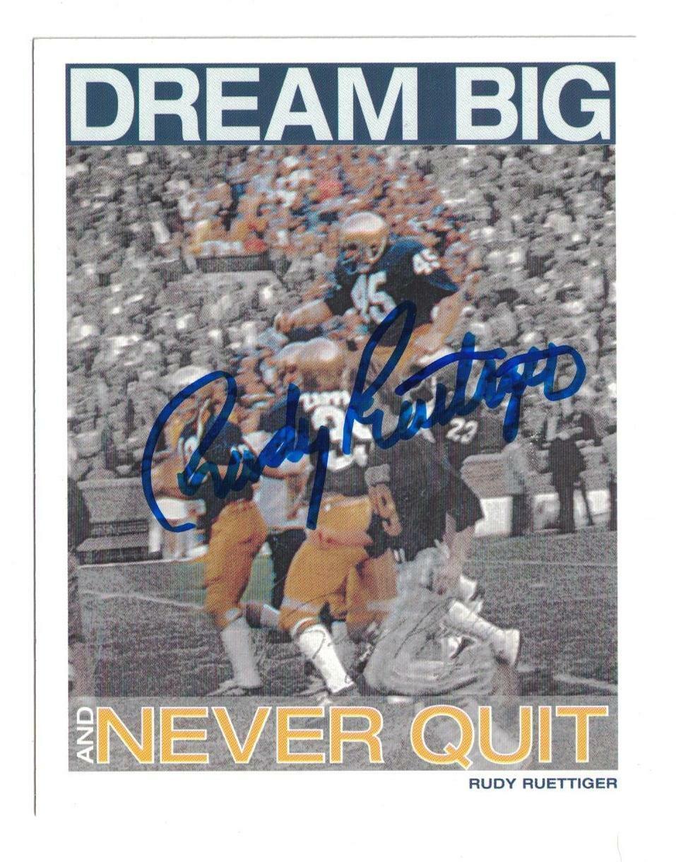 Rudy Ruettiger Signed Autographed Photo Poster painting Notre Dame