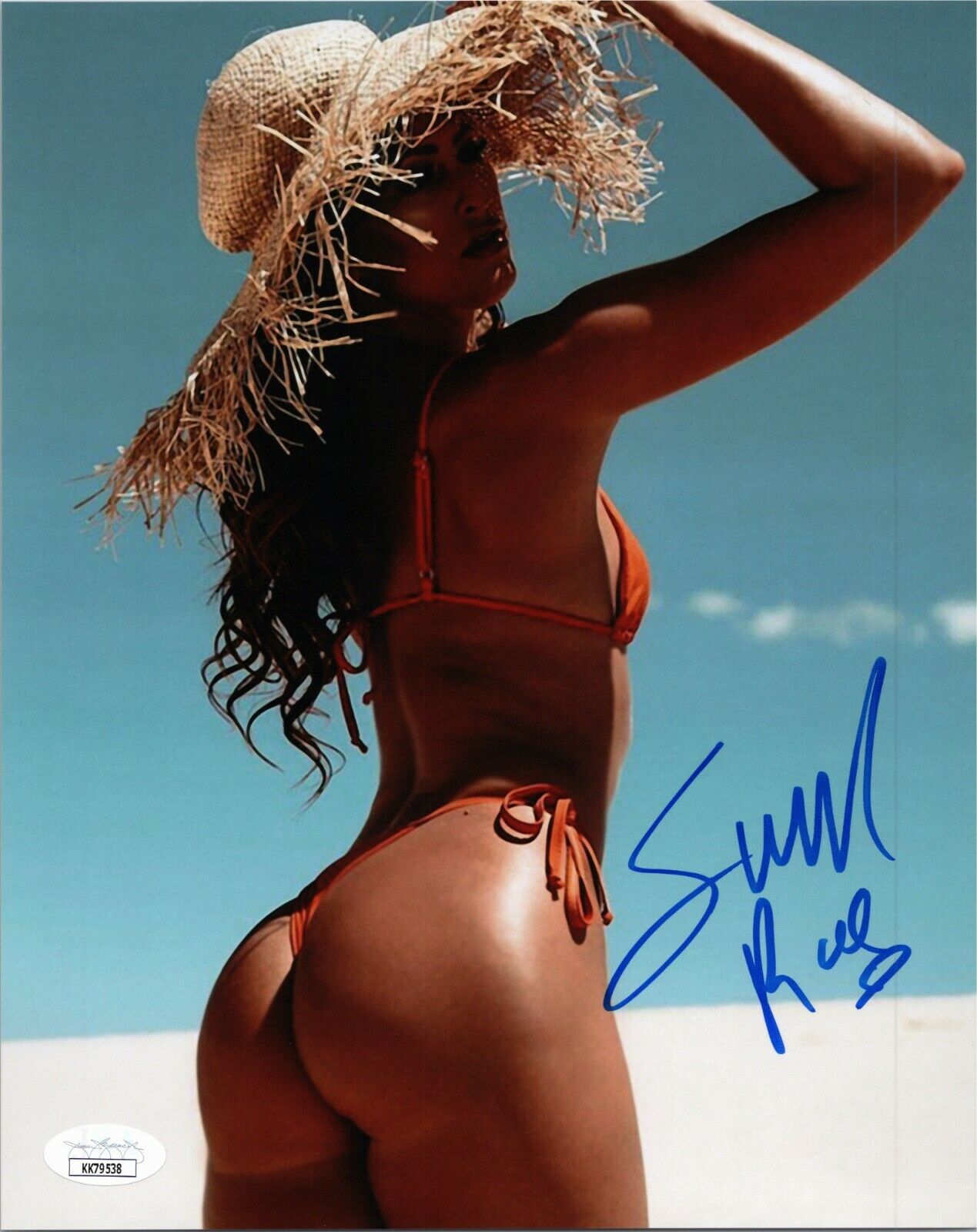 DANIELLE MONET ~SUMMER RAE Authentic Hand-Signed WWE DIVA