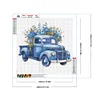 Diamond Painting -DIY Round Dril Blue Flower Truck(40x40cm)