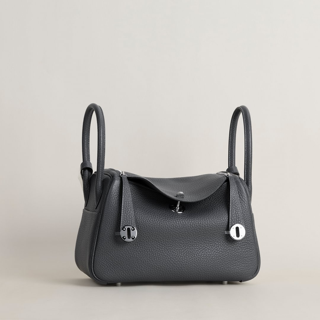 Lindy 26cm Clemence leather H0 Gris misty&nbsp; PHW