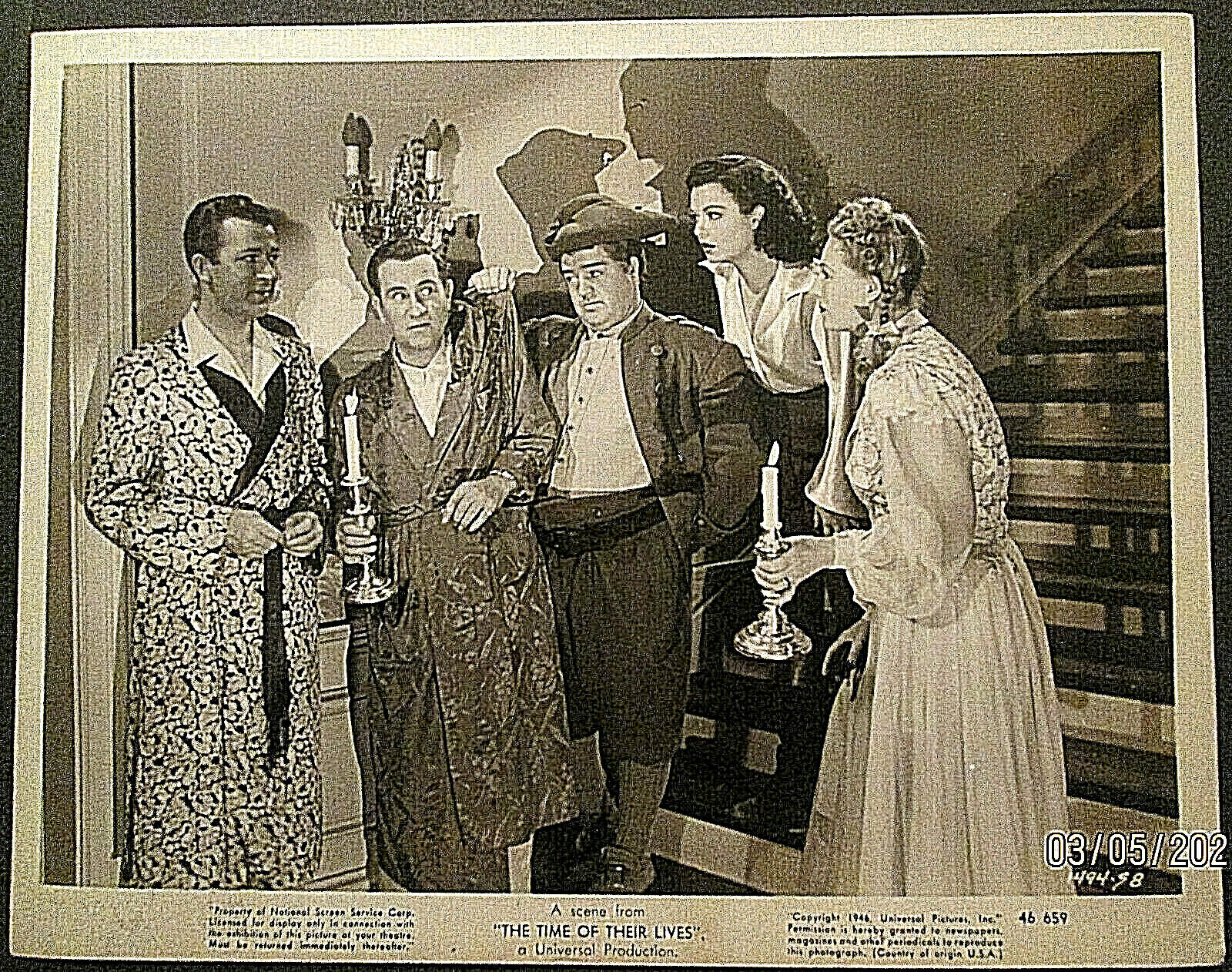 ABBOTT & COSTELLO (THE TIMEOF THERE LIVES) ORIG,1946 VINTAGE Photo Poster painting (CLASSIC)