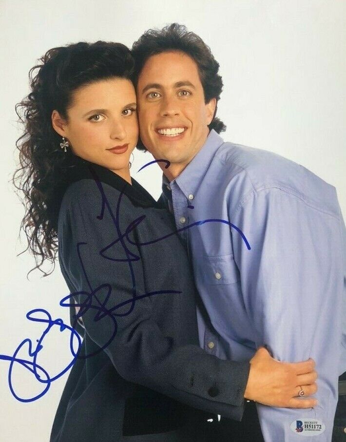 Jerry Seinfeld Julia Louis-Dreyfus signed autographed 11x14 Photo Poster painting BECKETT COA