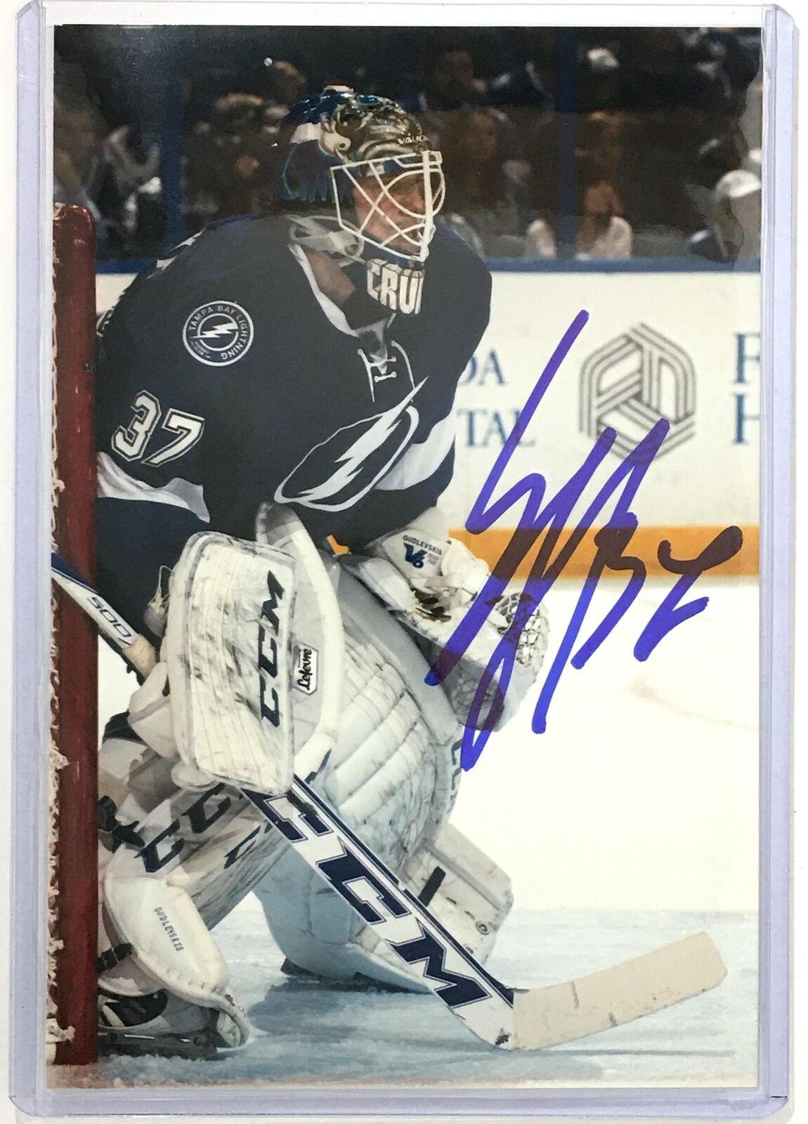 Kristers Gudlevskis Signed 4x6 Photo Poster painting Tampa Bay Lightning Auto Autograph