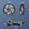 USB Car Fan 360 Rotatable Rear Seat Fan Car Cooling Fan for Sedan SUV Truck Van