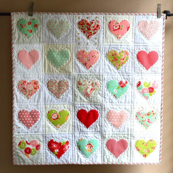 Heart Pattern Quilting Patchwork Template