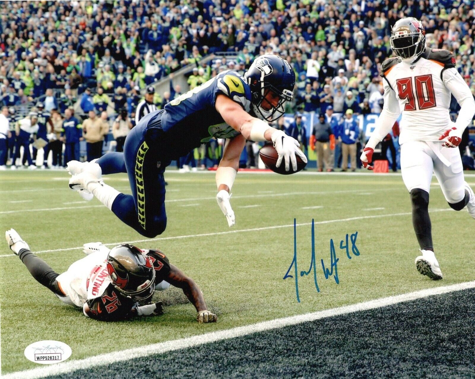 JSA Jacob Hollister Autographed Signed AUTO Seahawks 8x10 Photo Poster painting B