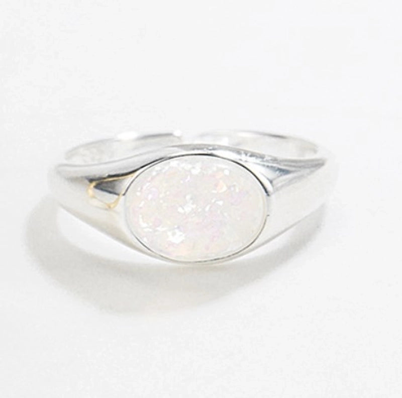 18K Gold Plated Silver Plated 925 Sterling Silver Geometric Wide Band Rings Open Ring Rings