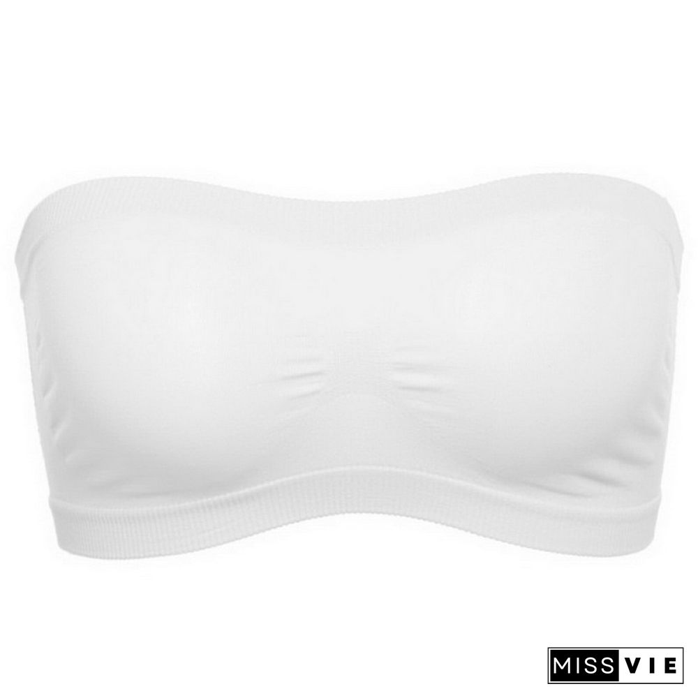 Sexy Lace Bralette Tube Tops Bandeau Summer Women Lace Bra Tanks Crop Tops Bandeau Girl Underwear Solid Color Camisole Hot Sale