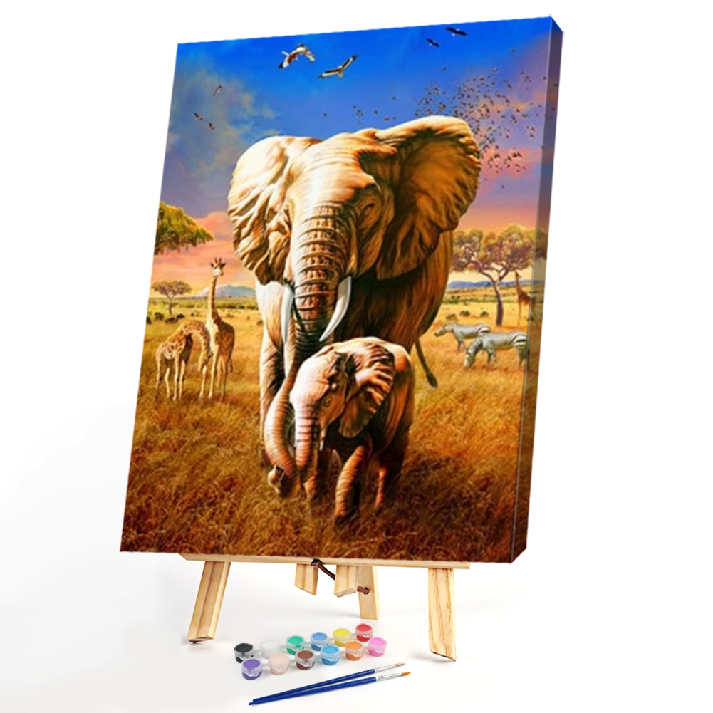 

40*50CM Paint By Numbers-Elephant, 501 Original