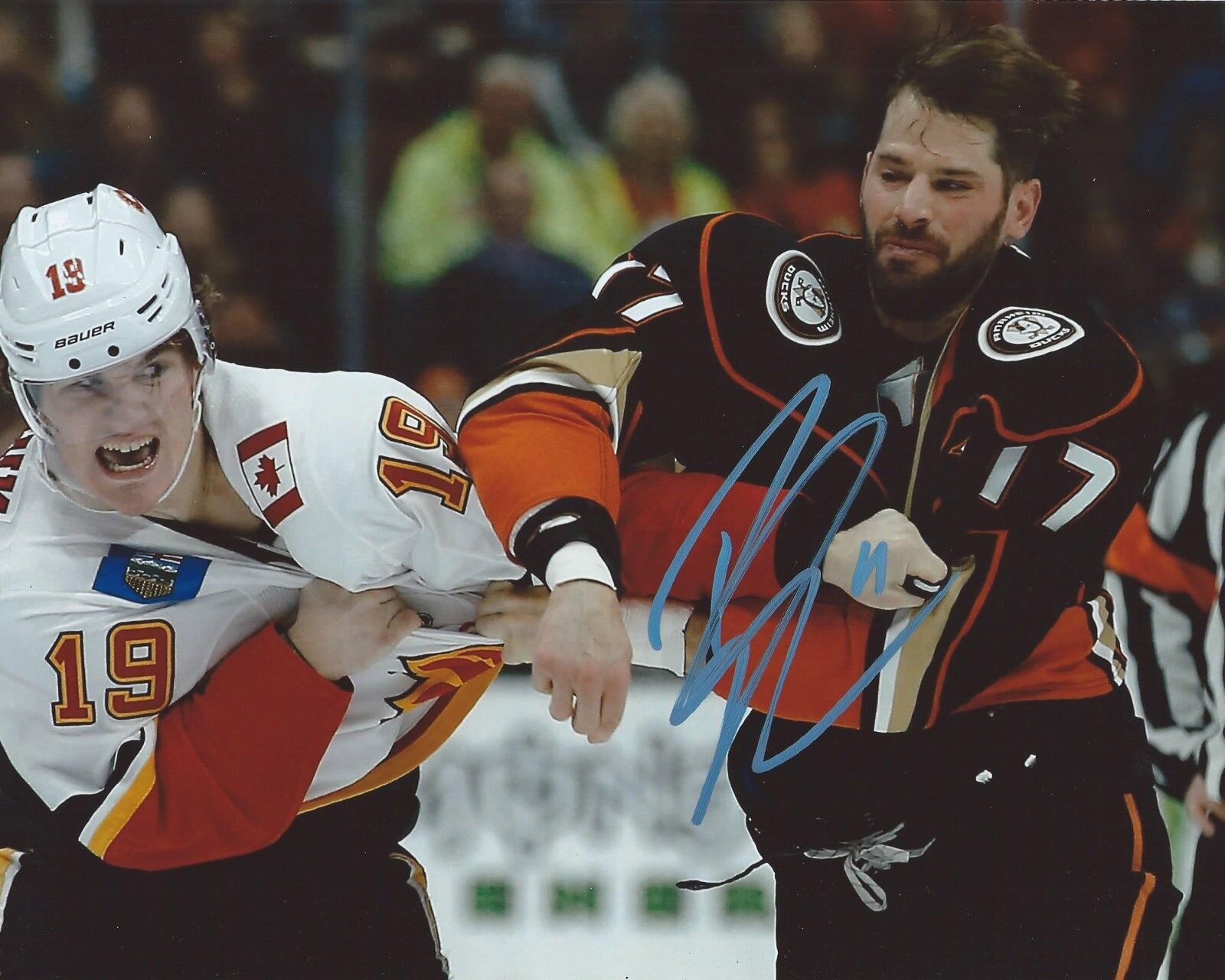 Ryan Kesler Signed 8x10 Fight Photo Poster painting Anaheim Ducks Autographed COA B