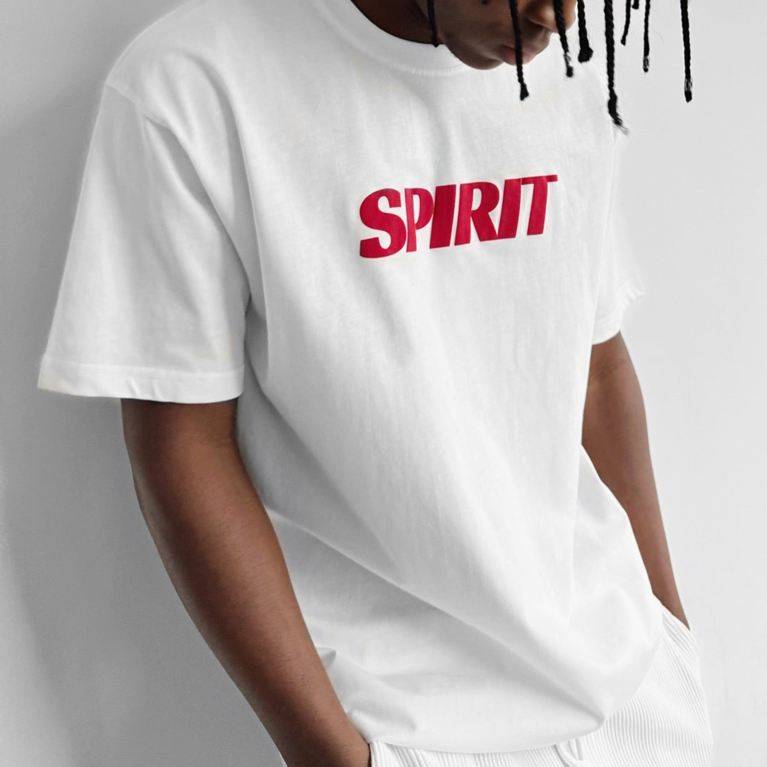 Fashionable Peace Dove Lettering Print Unisex T-shirt