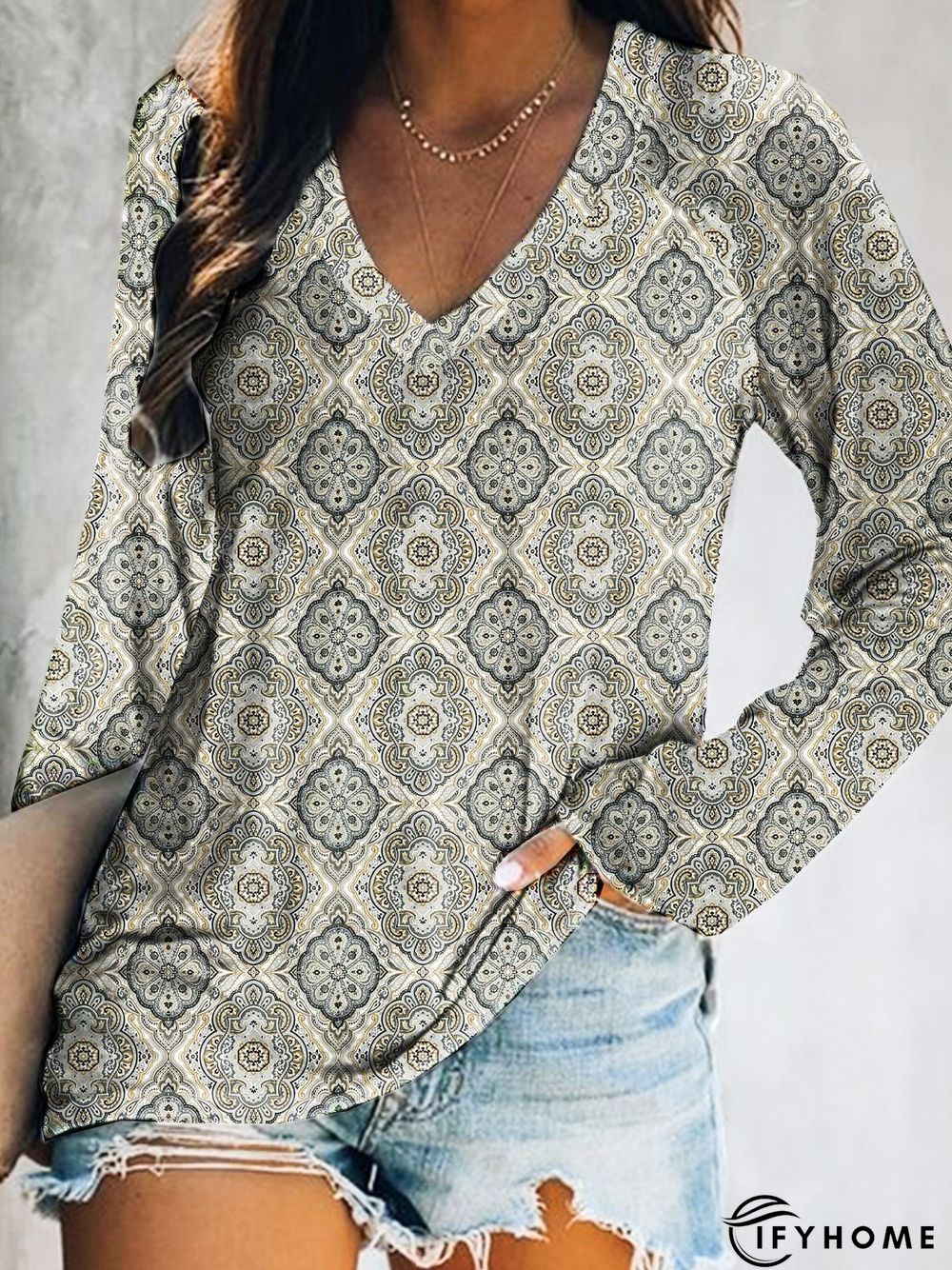 Jersey Abstract Casual T-Shirt | IFYHOME