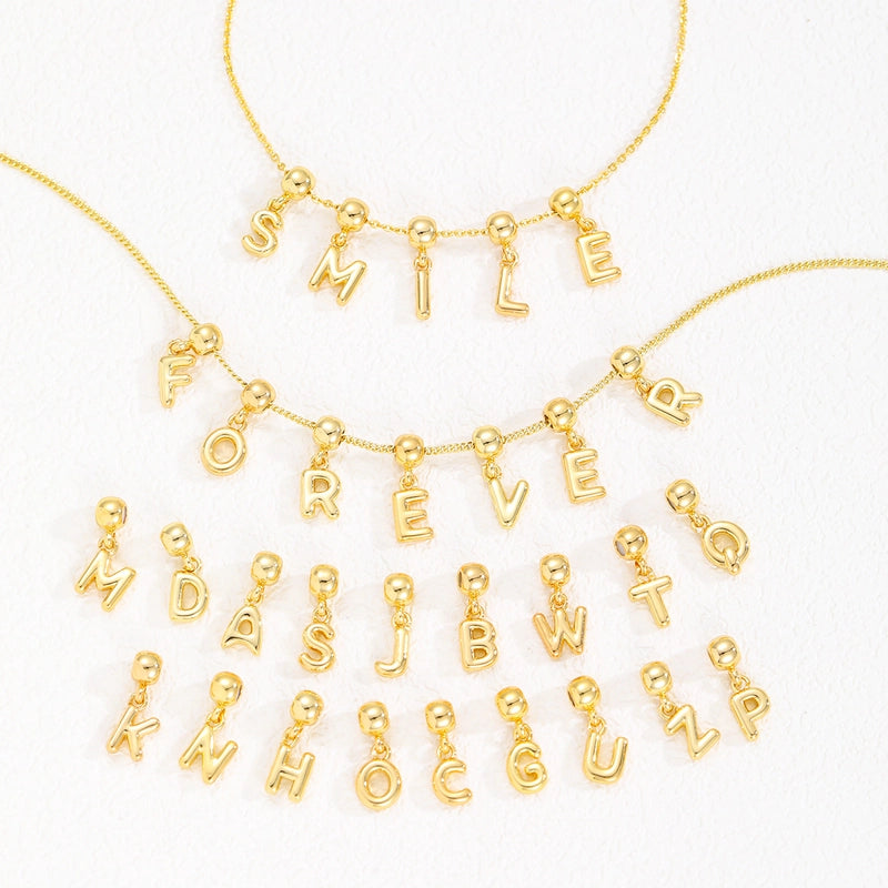 1 Piece 15*6MM Copper Letter Pendant Chain Jewelry Accessories