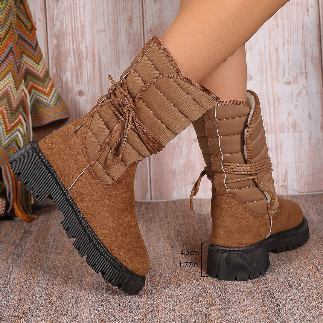 Qengg Qengg Boots In The Tube Warm Large Size Women's Cotton Boots 2024 Winter New Fashion Boots