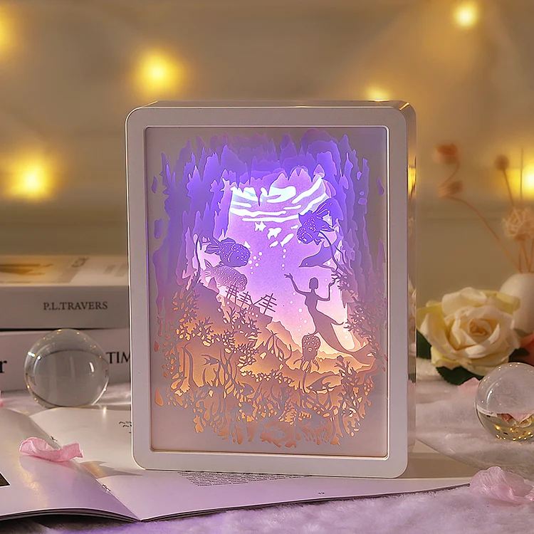 Rzeźba papierowa 3D Creative Carving LED Night Light