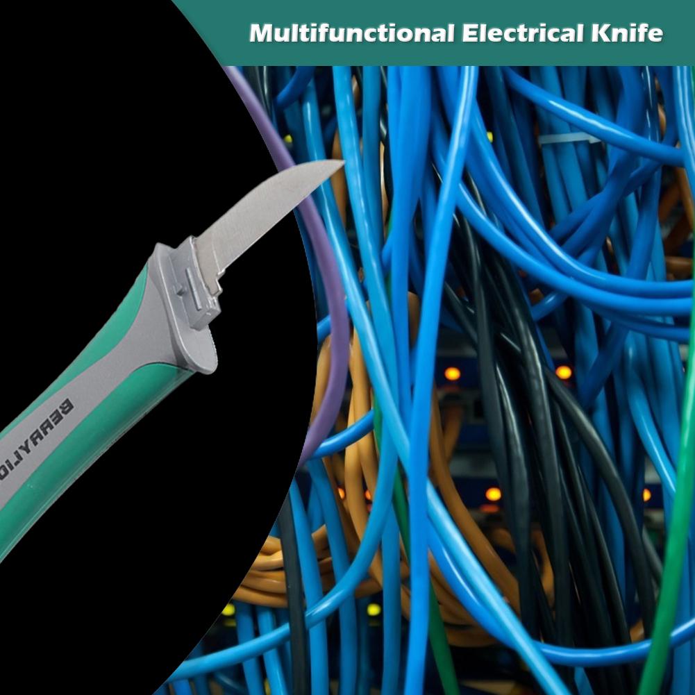 

Cable Wire Stripper Knife Stripping Electrician Knife Edge Hook Fixed Blade, 501 Original