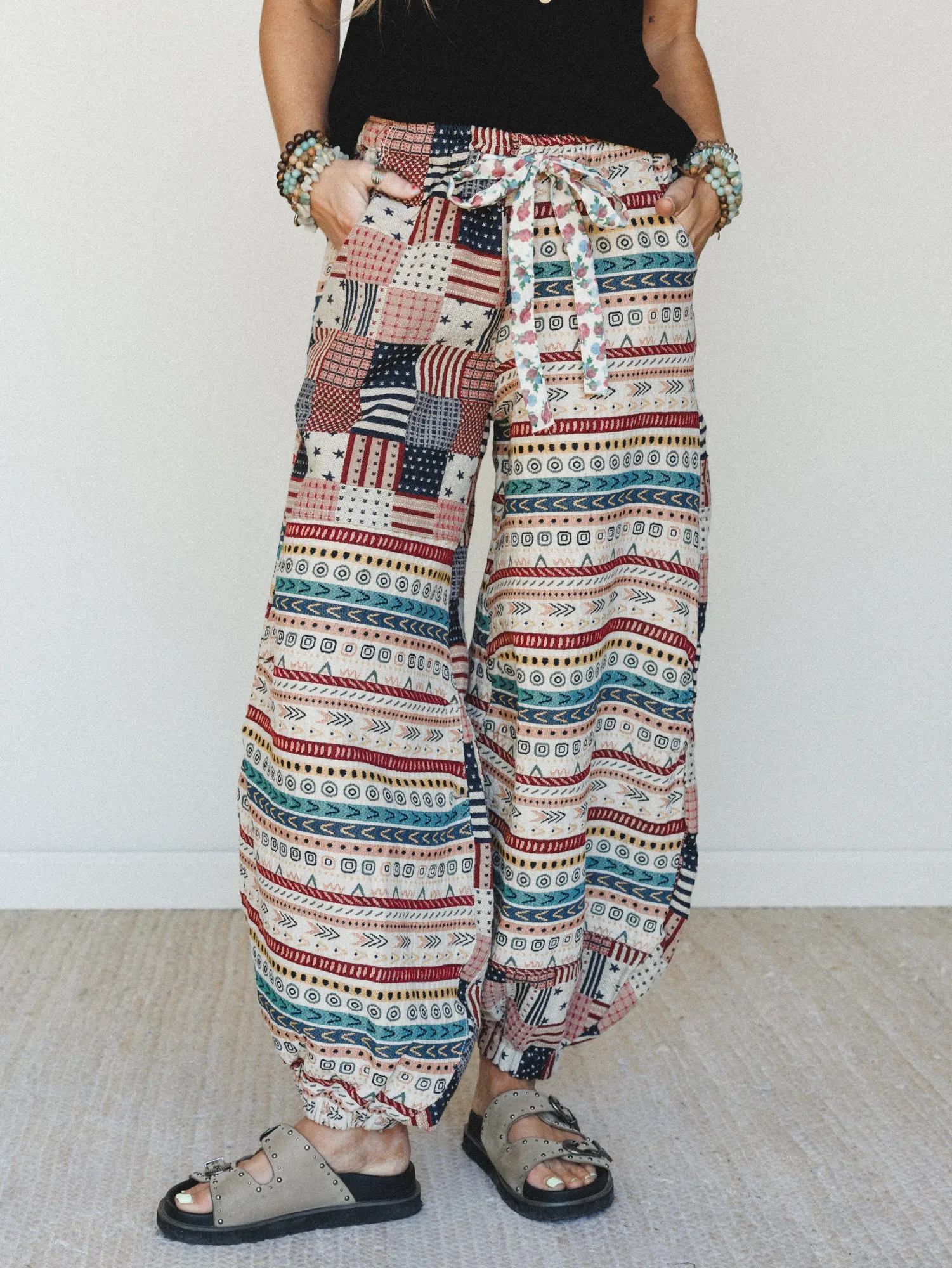 Hometown Effect Pants - Almond Multi