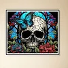 Diamond Painting -DIY Round Drill Stained Glass Skull(50*45 CM)