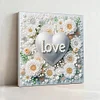 (Pre-Framed)Flower Love-Special Shape Diamond Painting Kit(25x25cm)