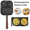 3 in 1 Omelet Pan Nonstick Frying Grill Pan for Burger Egg Ham Pancake Cookware