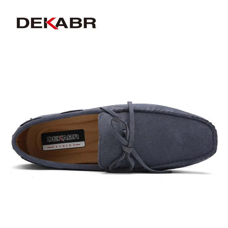 DEKABR Plus Size 35~49 Men's Casual Shoes Genuine Leather Flats Driving Loafers Footwear Soft Moccasins For Men Zapatos Hombre