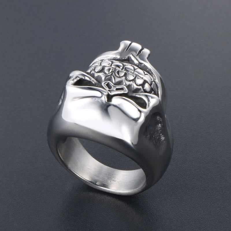 Hip-Hop Funny Rock Skull 304 Stainless Steel Polishing Halloween Men’s Rings