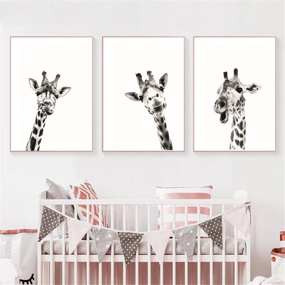Animal Tiger Zebra Giraffe Decoration Painting Home Decoration 20"x28"x3pcs