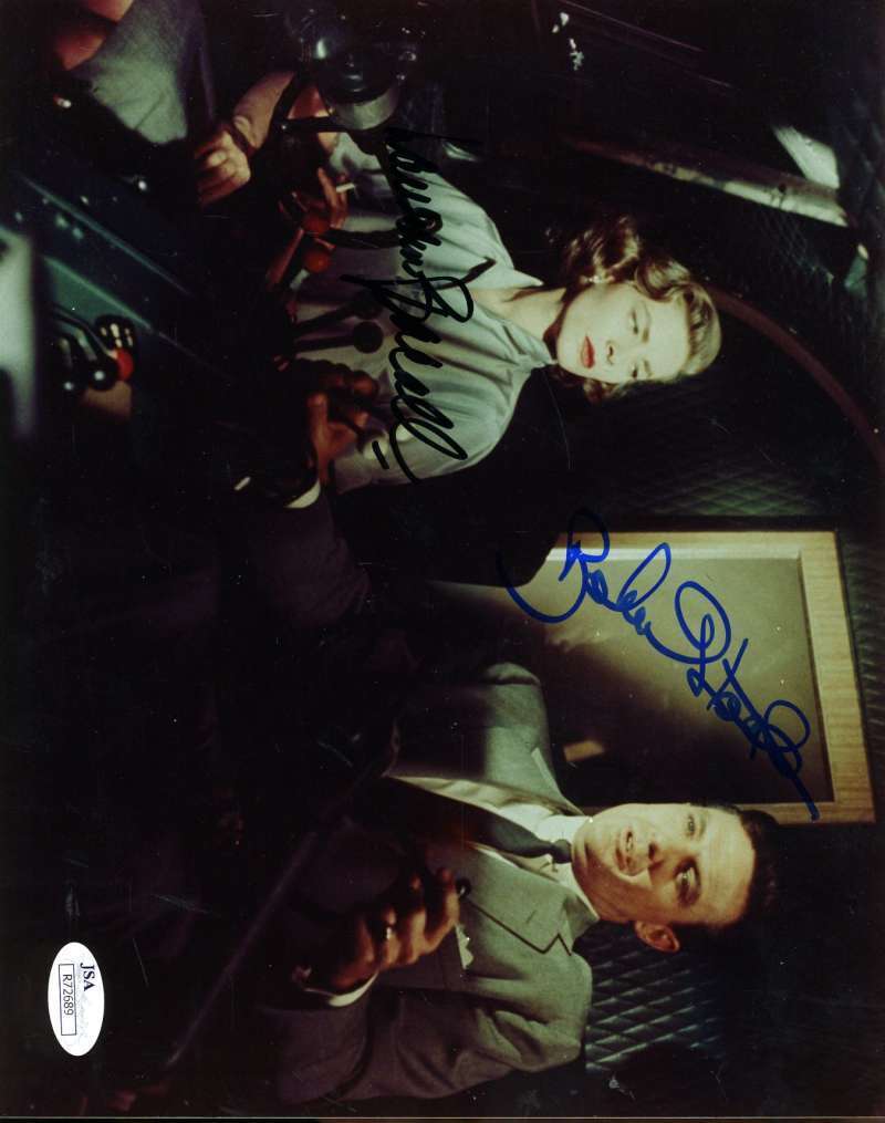 Lauren Bacall Robert Stack Jsa Signed 8x10 Photo Poster painting Authenticated Autograph