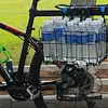 Bike Front Rear Basket Fold-Up Bicycle Cargo Rack Metal Wire Ebike Travel Basket