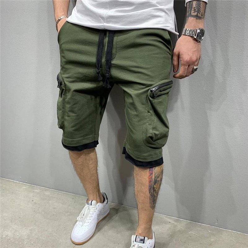 Summer Streetwear Multi-pocket Casual Cargo Shorts for Men-VESSFUL