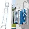 [US Local Warehouse] Ceiling Mount Attic Ladder Hidden Retractable Loft Ladder W/Pull Rod (Blue)