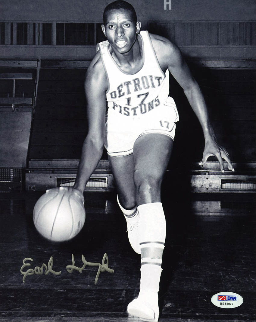 Earl Lloyd SIGNED 8x10 Photo Poster painting NBA's First African American PSA/DNA AUTOGRAPHED