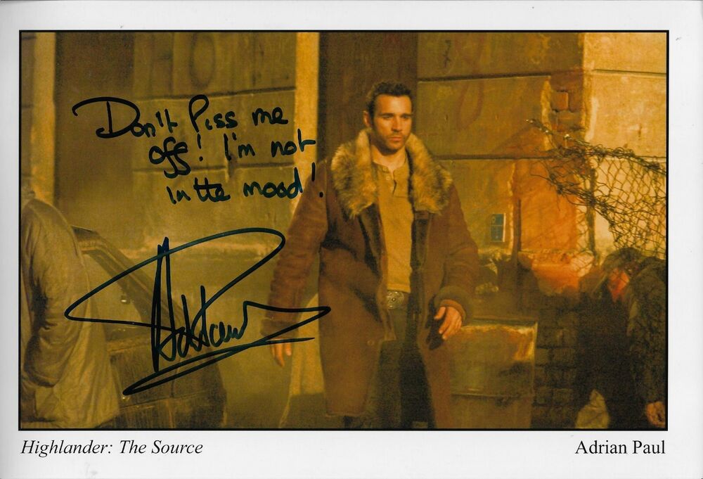 Adrian Paul Original In Person Autographed 8.5X11 Photo Poster painting - Highlander #27