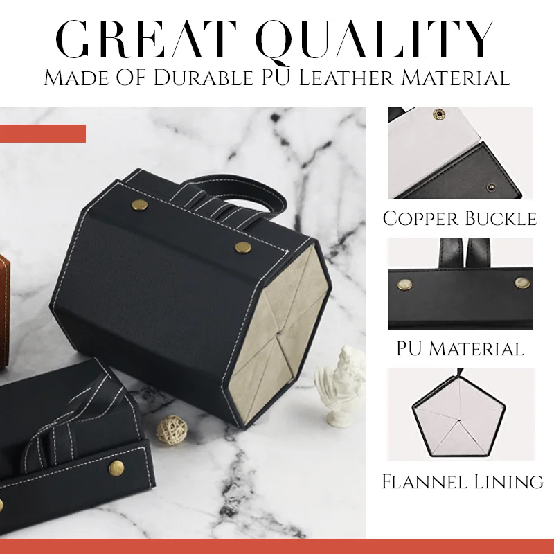 Leather Multiple Glasses Storage Case