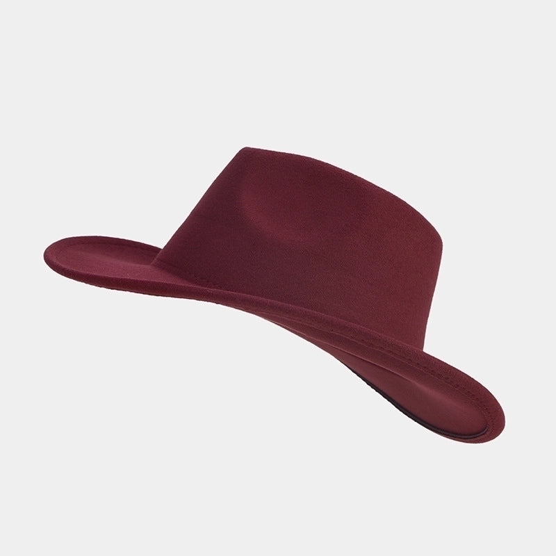 Unisex Retro Classic Style Solid Color Big Eaves Fedora Hat