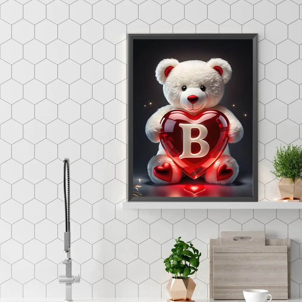 Diamond Painting - Full Square Drill - Bear Love B(Canvas|35*45cm)