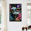 >SALE<5D DIY Full Round Drill Partial AB Diamond Painting Devil Mask Doll Decor45x65cm