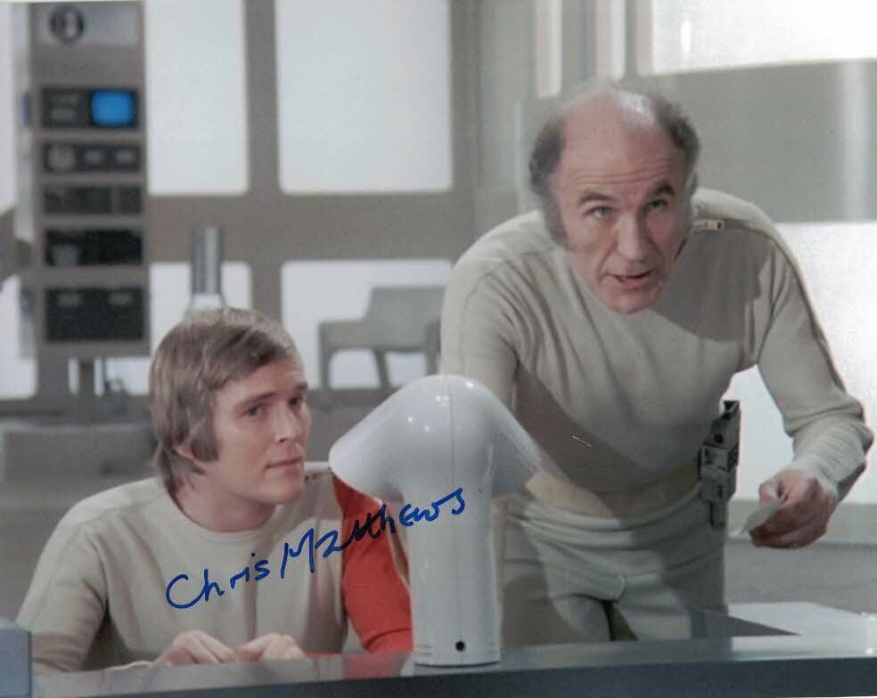 CHRIS MATTHEWS - Space 1999 hand signed 10 x 8 Photo Poster painting