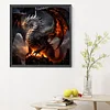 Schwarzer Drache - runder Bohrer Diamond Painting - 30*30cm