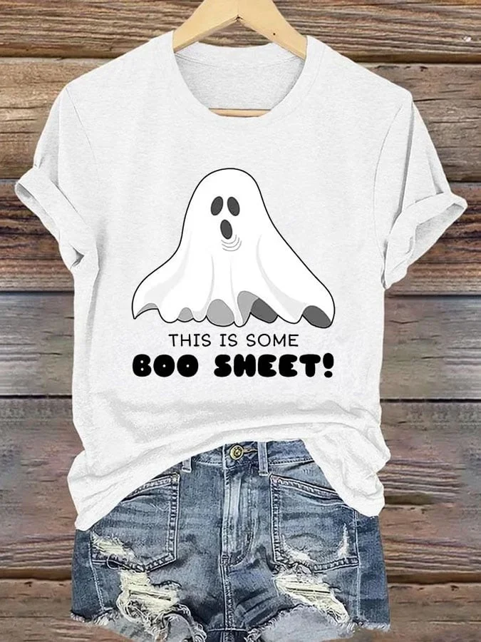 Women's Halloween Printed Casual T-Shirt