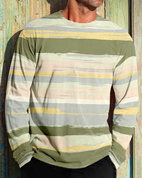 Suitmens Men's Surface Texture Long Sleeve T-Shirt 070