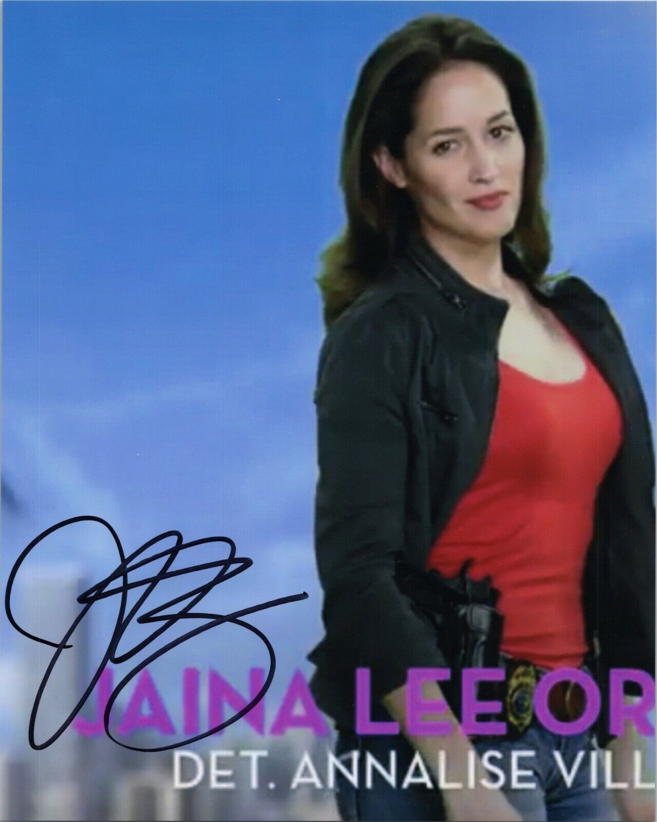 ~~ JAINA LEE ORTIZ Authentic Hand-Signed Det. Annalise Villa