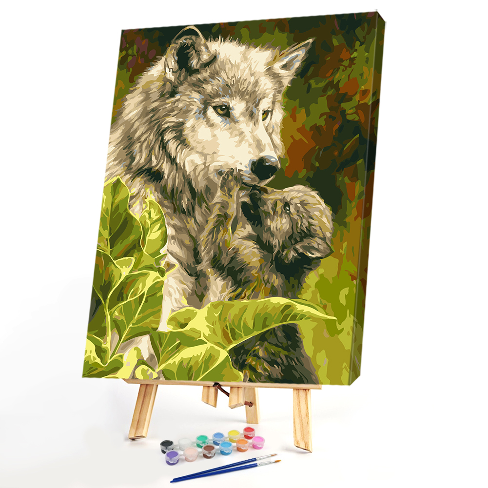 

40*50CM Paint By Numbers-Wolf, 501 Original