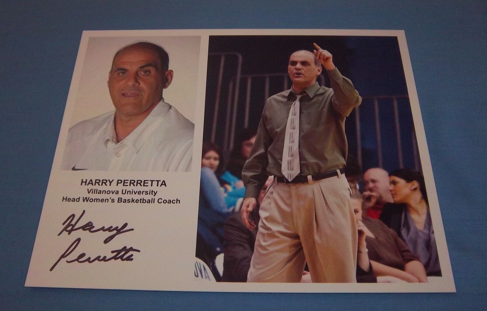 Villanova Wildcats Coach Harry Perretta Signed Autographed 8x10 Photo Poster painting